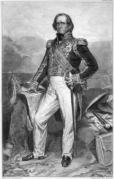 Portret van Nicolas Jean-de-Dieu Soult (1769-1851) Hertog van Dalmatië, Maarschalk van Frankrijk en Premier door Jean Sebastien Rouillard